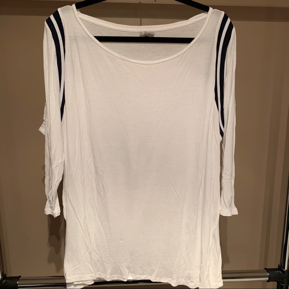 ASOS 3/4 Sleeve Tee w/ Varsity Stripe - Size 16